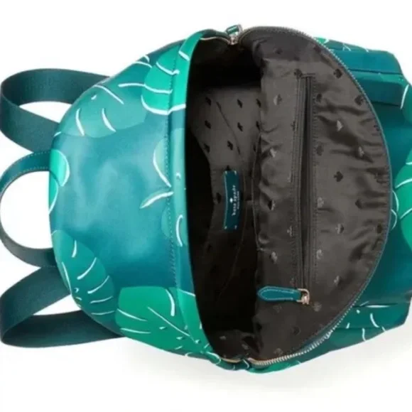 Kate Spade Monstera Leaves The Little Better Backpack Green  display picture 2